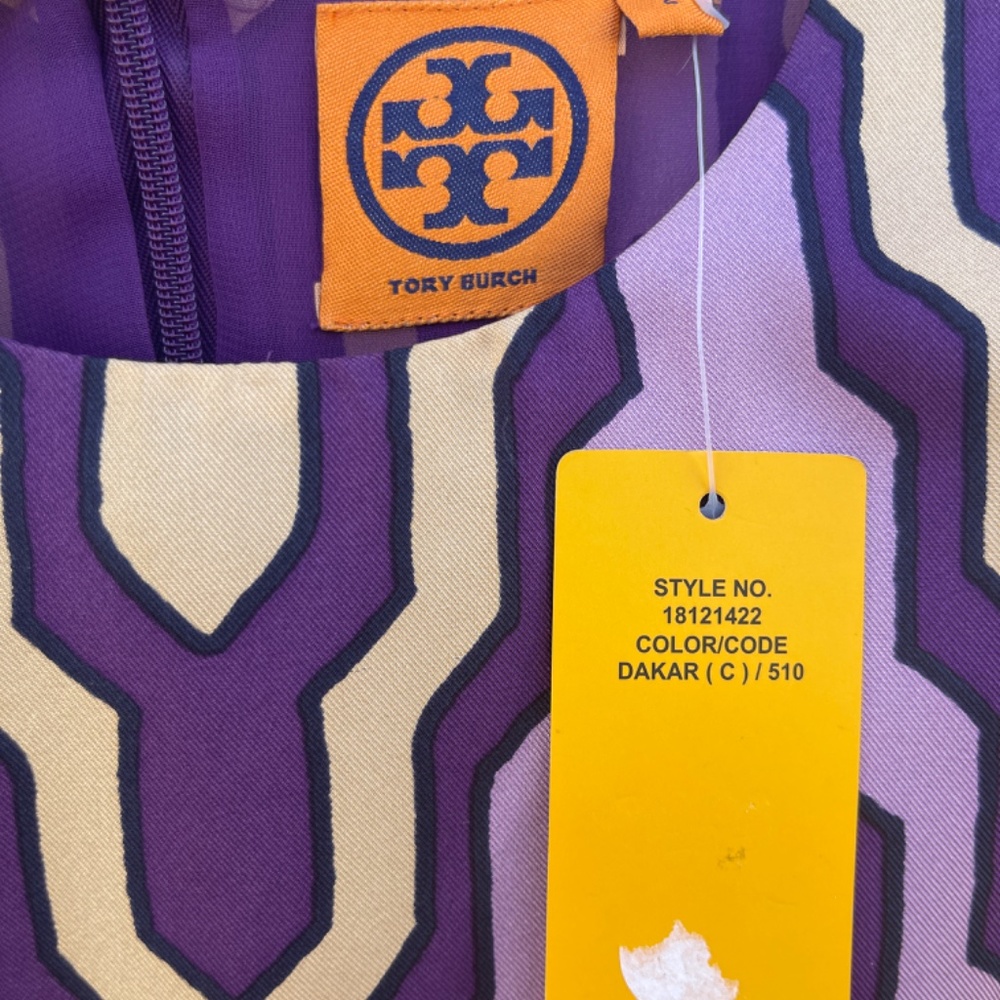 Tory burch Linda dress, Shirtdress, No Sleeve, A-Line, Drawstring, Women Size 2 - Picture 9 of 11